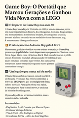Game Boy recriado em LEGO em homenagem ao console portátil clássico