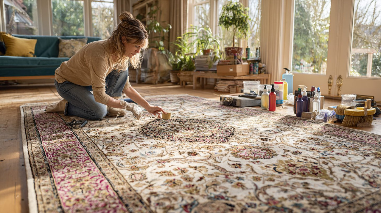 Подготовка ковра к чистке: осмотр и сбор инструментов