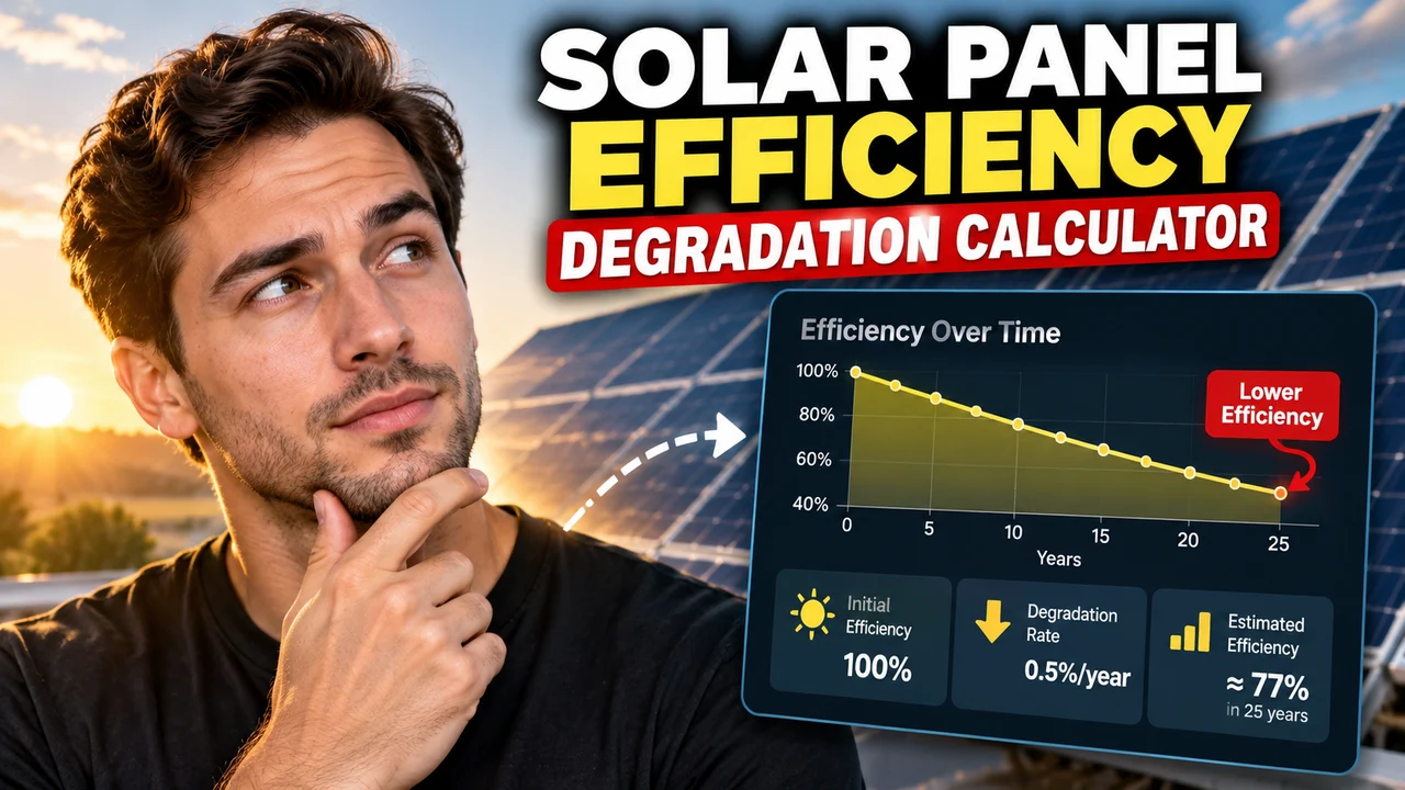 Solar Panel Efficiency Degradation Calculator Now