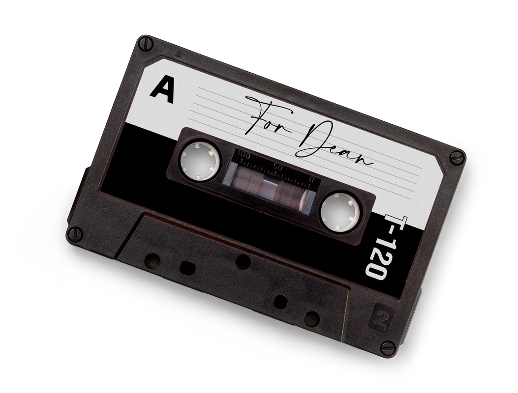 Cassette tape labeled "for Dean" in Castiel's handwriting