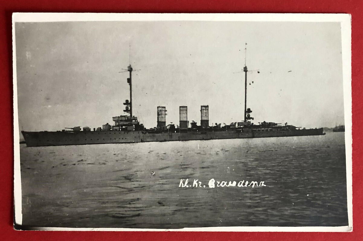 Kaiserliche Marine Foto AK 1. WK Kleiner Kreuzer Braudena ( 66338