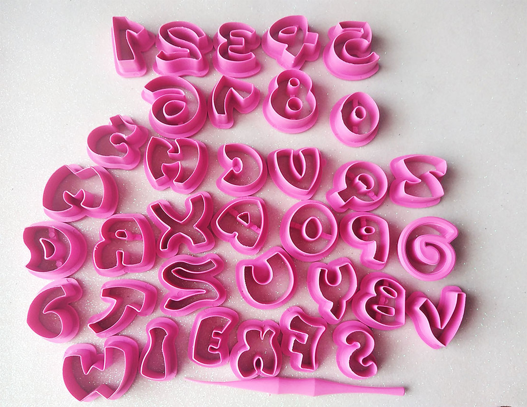 Molde plástico abecedario comico alfabeto letras cortador para fondant
