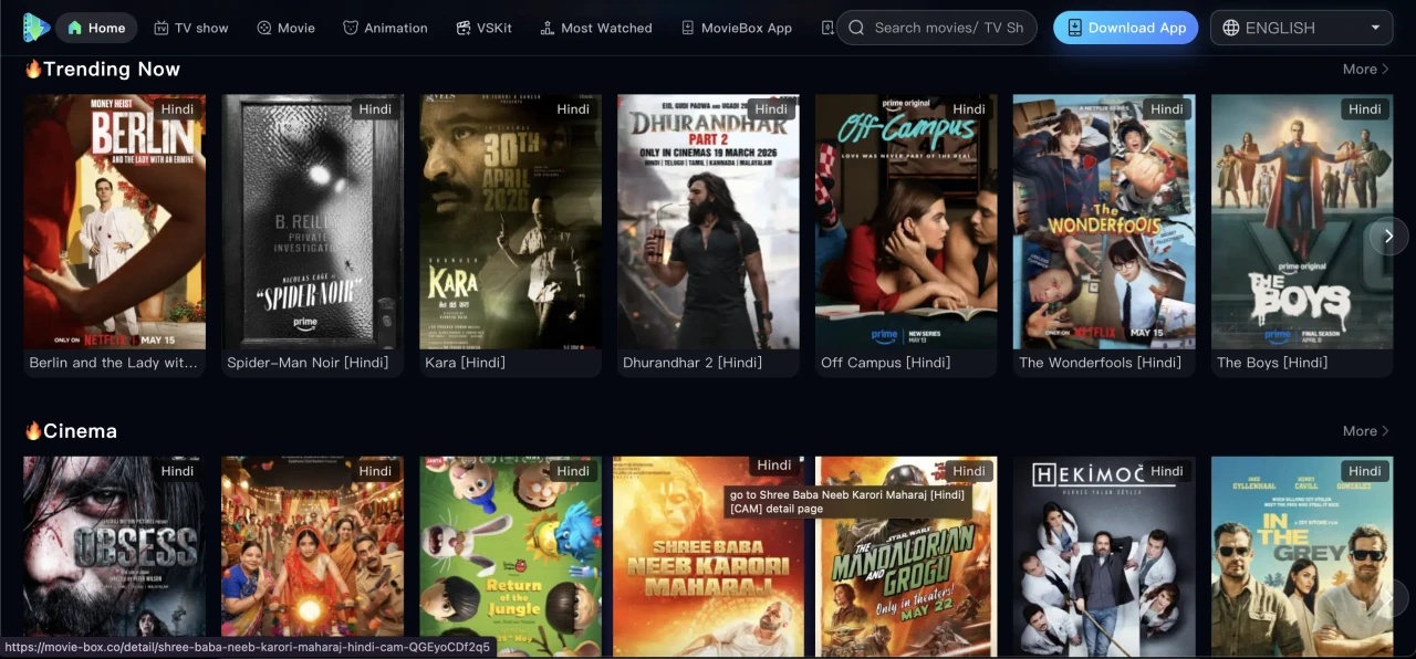 MovieBox for Android TV — 4K Streaming on Big Screen