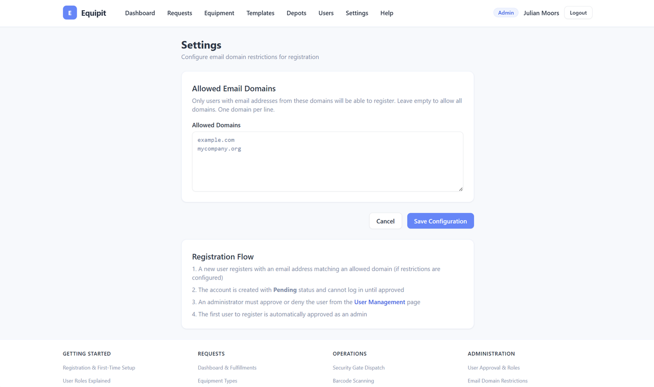 Limiting Email Addresses
