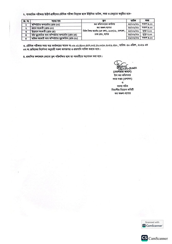Taxes-Zone-Jashore-Practical-Test-Result-2026-PDF-2