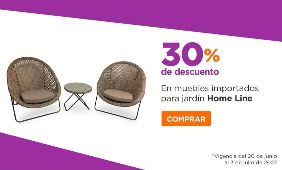 Chedraui: 30% de descuento en muebles importados para jardín Home Line 