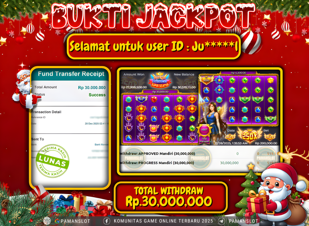 PAMANSLOT JACKPOT Game PP - Starlight Princess Super Scatter Rp.30,000,000- LUNAS