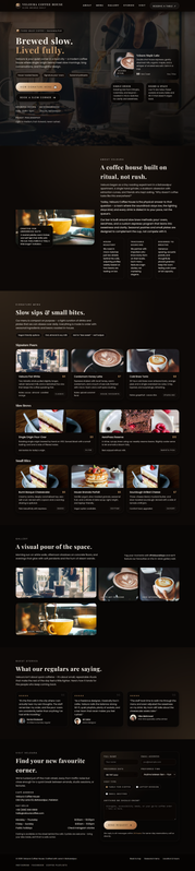 Veloura Coffee House Website Screenshot