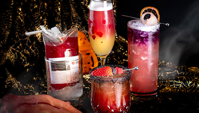 Halloween Cocktails Cooling Tower Rooftop Bar