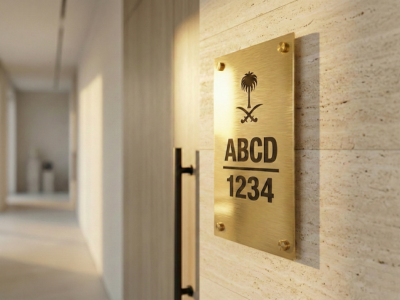 لوحة رقم الشقة