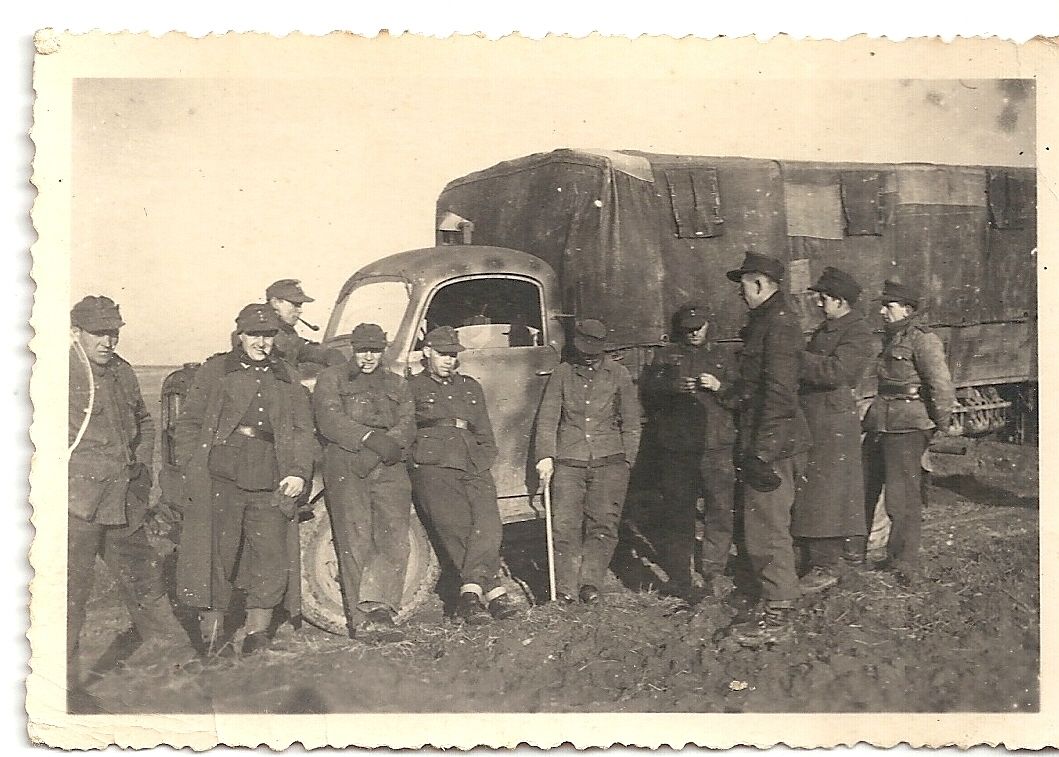 Orig.Foto Gebirgsjäger Wehrmacht LKW mit Tarnans