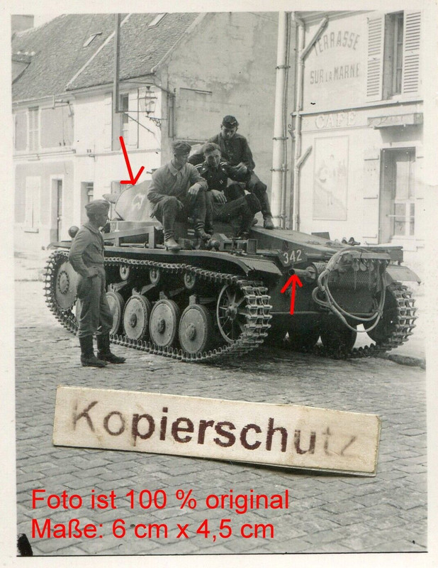 Frankreich , Panzer Regiment 7 , Panzer tank mit Wappen Büffel und Nummer 342