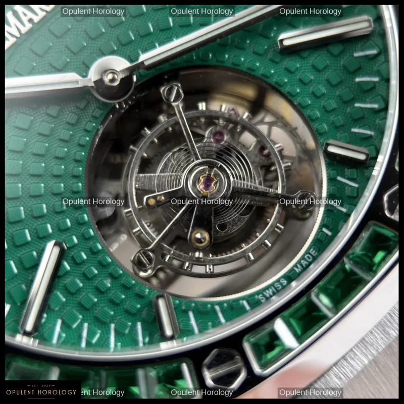 Audemars Piguet Royal Oak Selfwinding Flying Tourbillon 26730BC Green Baguette 41mm