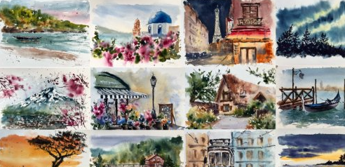 Watercolor Travel: Build A Habit in 14 Days of Landscape Painting