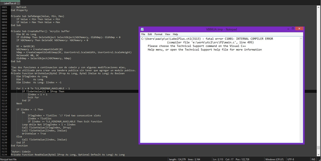 error lableplus fast compile