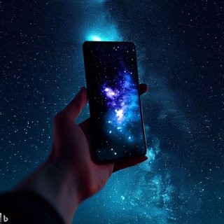 smartphone bajo las estrellas