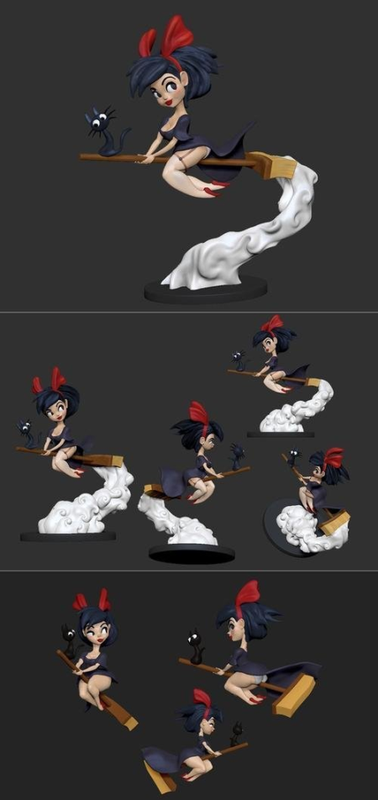 Little Witch Pinup – 3D Print