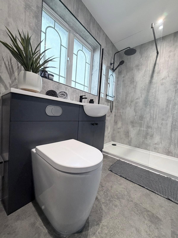 Contemporary bathroom finish with clean modern detail