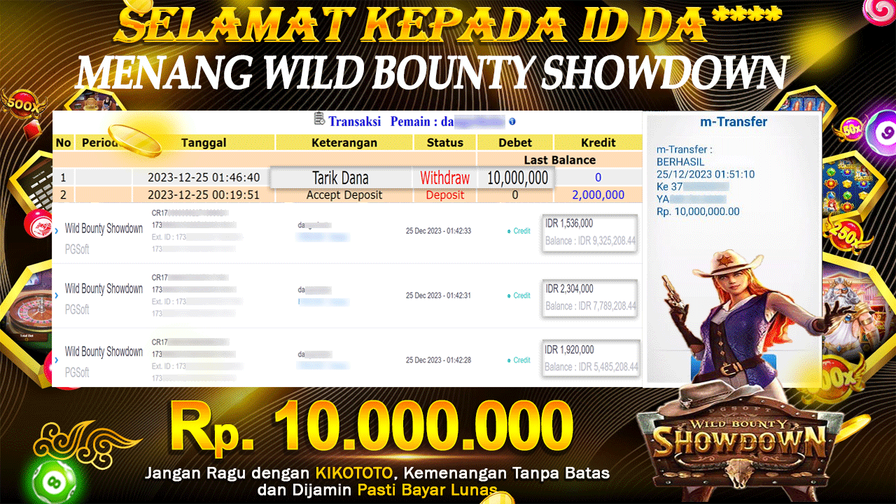 MENANG BESAR DI SLOT ONLINE WILD BOUNTY SHOWDOWN SEBESAR Rp 10,000,000 LANGSUNG DAN TANPA BASA BASI DI BAYAR KOITOTO !!!
