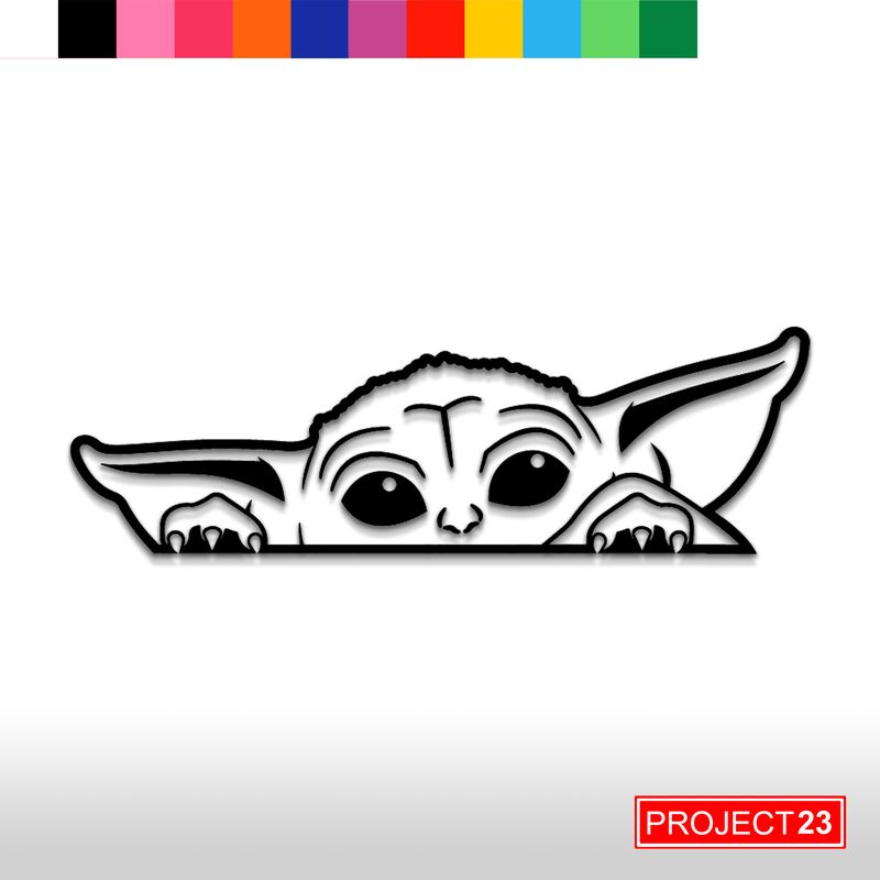 STAR WARS Baby Yoda Car Van Funny JDM Cute The Mandalorian Sticker Vinyl Decal
