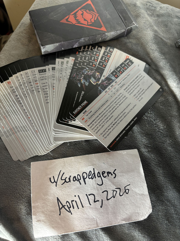 Tyranids Raveners Data Cards