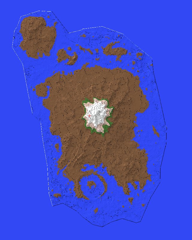 World Painter 4096x4096 world with 320 height and 137 water level