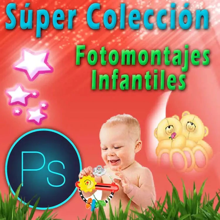 Colección Fotomontajes Plantillas psd photoshop Infantiles 2