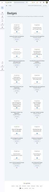 Verified Google Developer Badge Collection