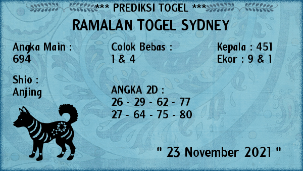 prediksi sydney selasa