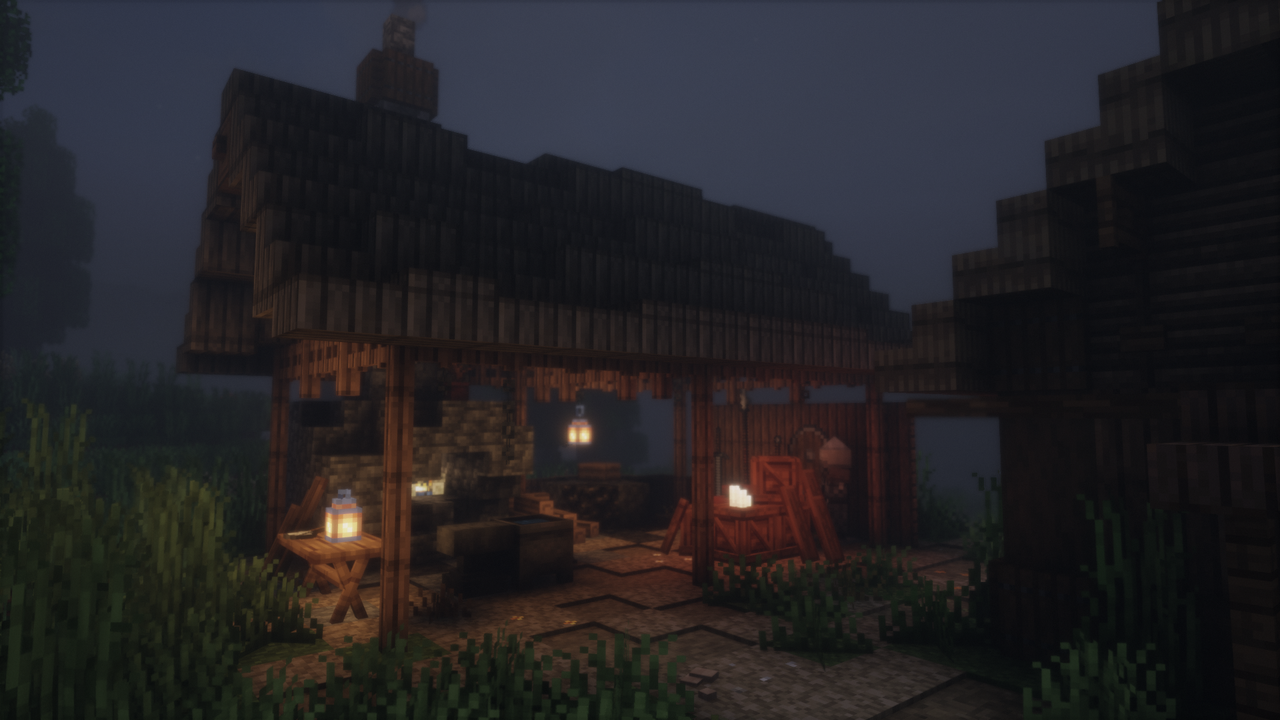 Blacksmith's Quarters - Realistic Medieval Cabin & Workshop | Medieval Unlimited Server Minecraft Map