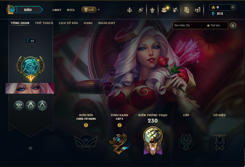 Acc LMHT # - Không Khung