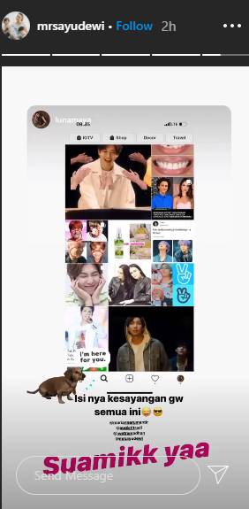 Instagram story Ayu Dewi