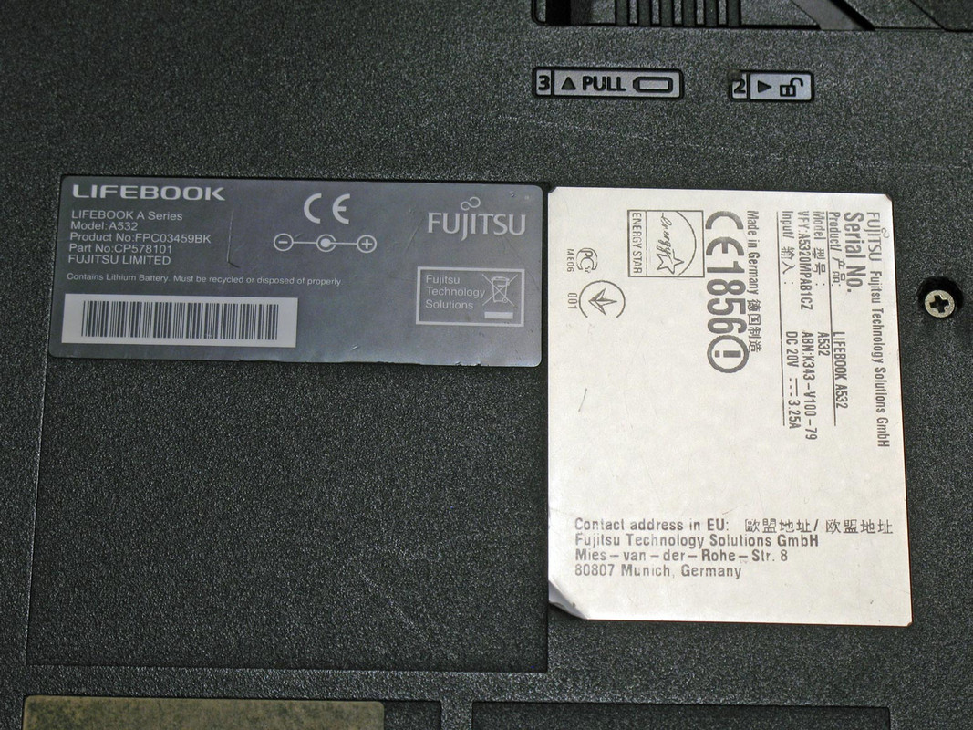 P: Fujitsu LIFEBOOK A532 P: Fujitsu LIFEBOOK A532
