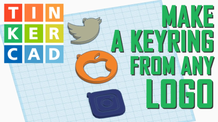 Tinkercad - Make A Keyring From Any Logo or Design
