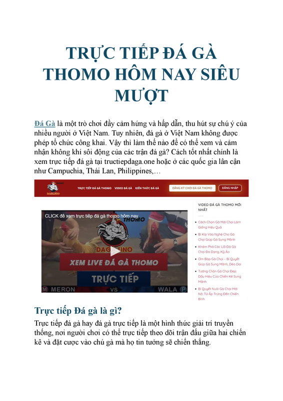 Daga uno Dia Chi Xem Da Ga Truc Tiep Chat Luong Nhat — Postimages