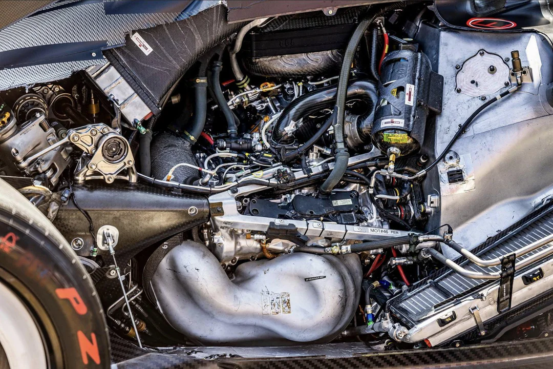 close up shot of sergio perezs cadillac with the engine v0 f4r2mpp2u1pg1
