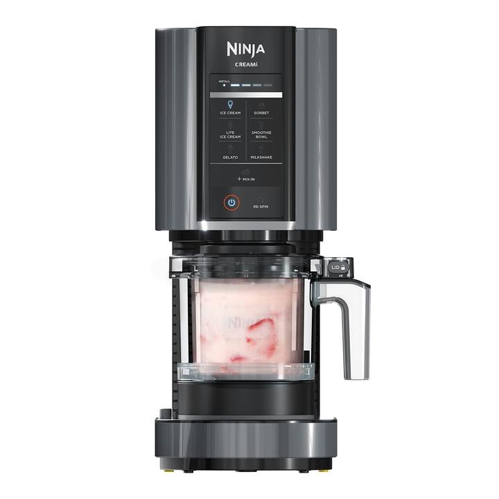 Ninja Creami ice cream maker on a kitchen counter