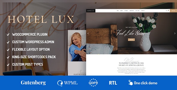 Hotel Lux – Resort & Hotel WordPress Theme