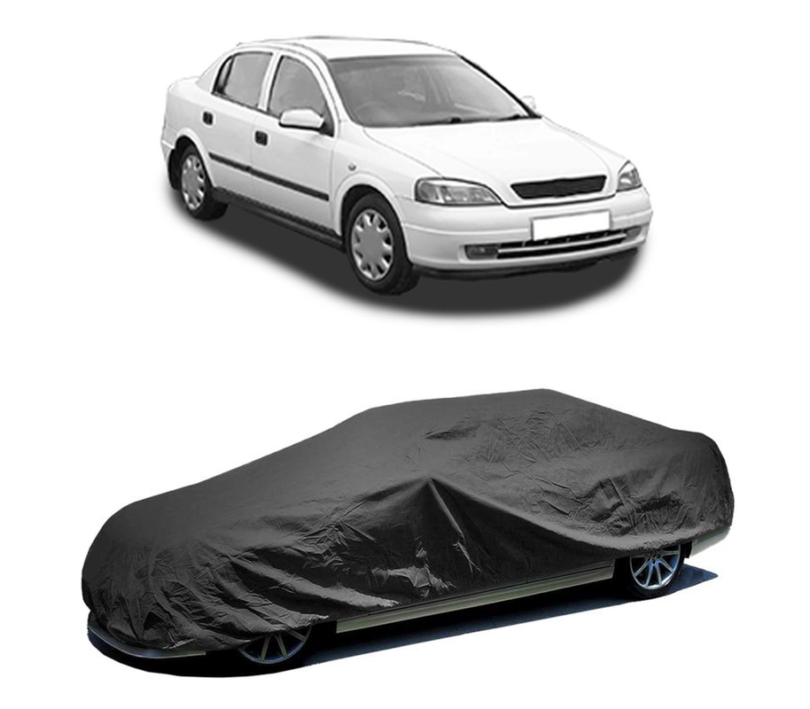 Husa tip prelata auto pentru OPEL ASTRA G Saloon (T98) 1998 - 2009,culoare negru, material textil impermeabil, rezistanta la intemperii praf UV, CARPASSION Husa Protectie