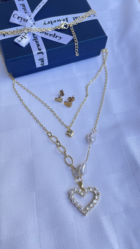 Conjunto de Cadena+Arete Chunky 5