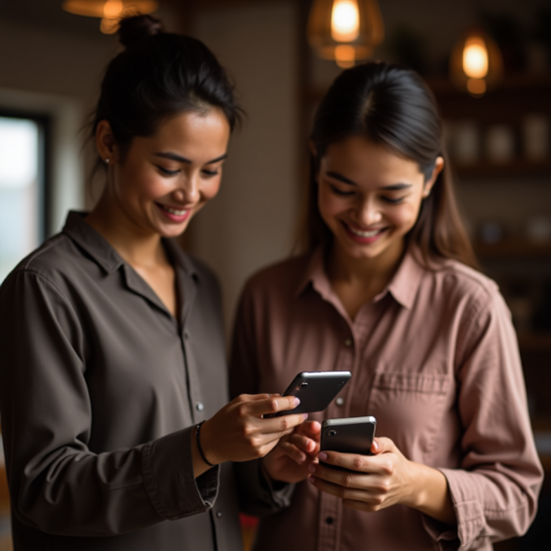 Nepali customer paying with mobile banking