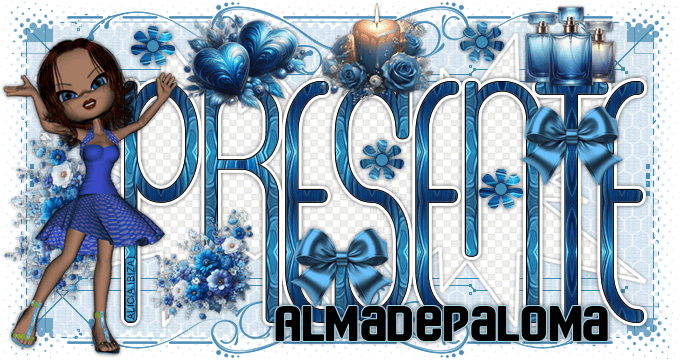 Presente Composition en Bleu almadepaloma