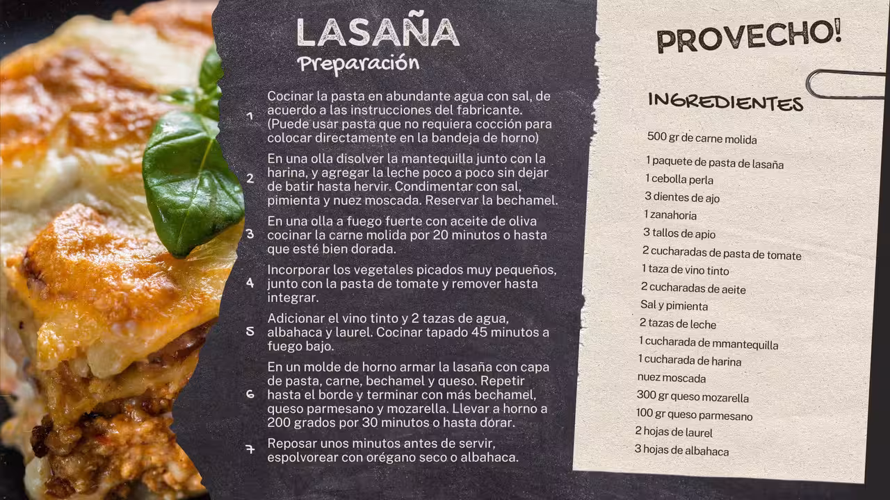 Receta de Lasaña Clásica