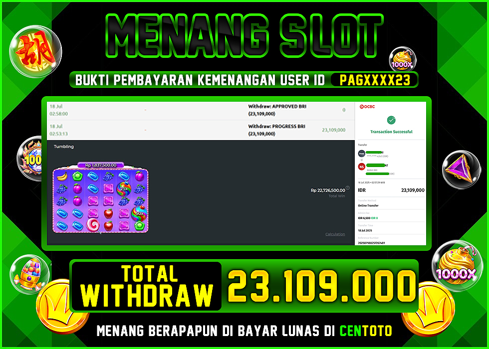 BUKTI JACKPOT LUNAS CENTOTO