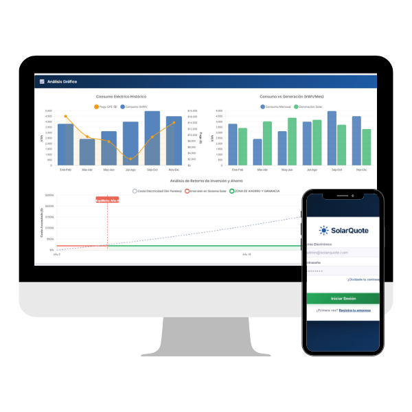SolarQuote en laptop y móvil