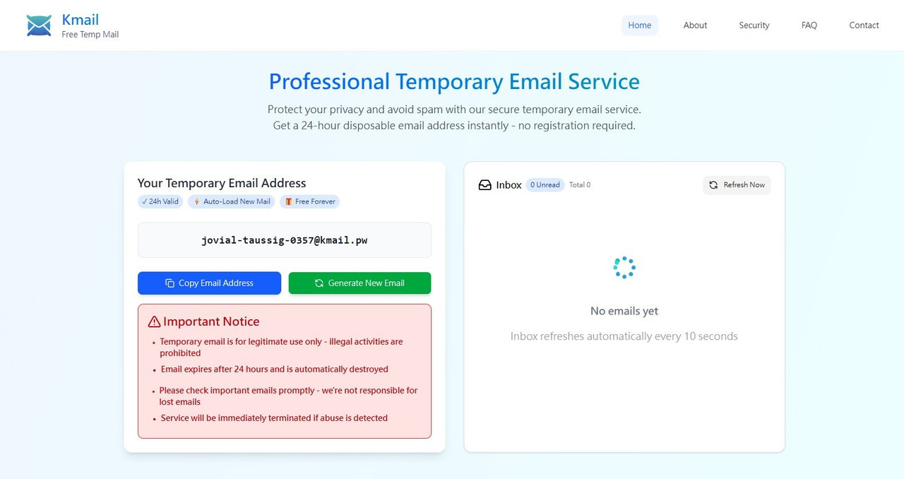 Kmail 臨時信箱體驗開箱：簡單安全的24小時臨時信箱推薦