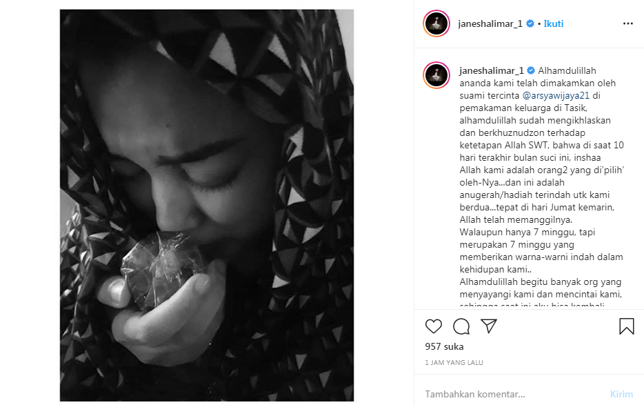 Jane Shalimar bersedih kehilangan calon buah hati