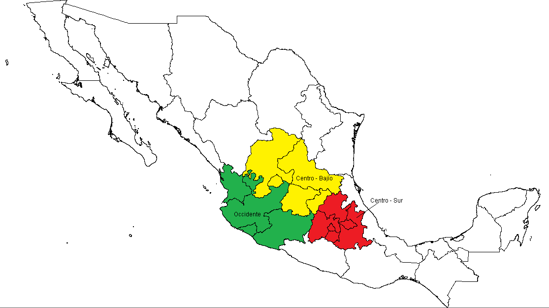 Bajio Map mapa centro bajio — Postimages