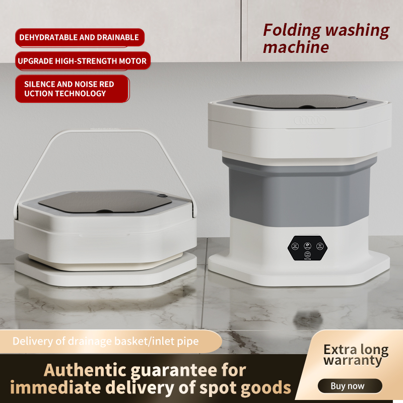 8L Mini Foldable Washing Machine Electric Small Washer for Underwear, Socks