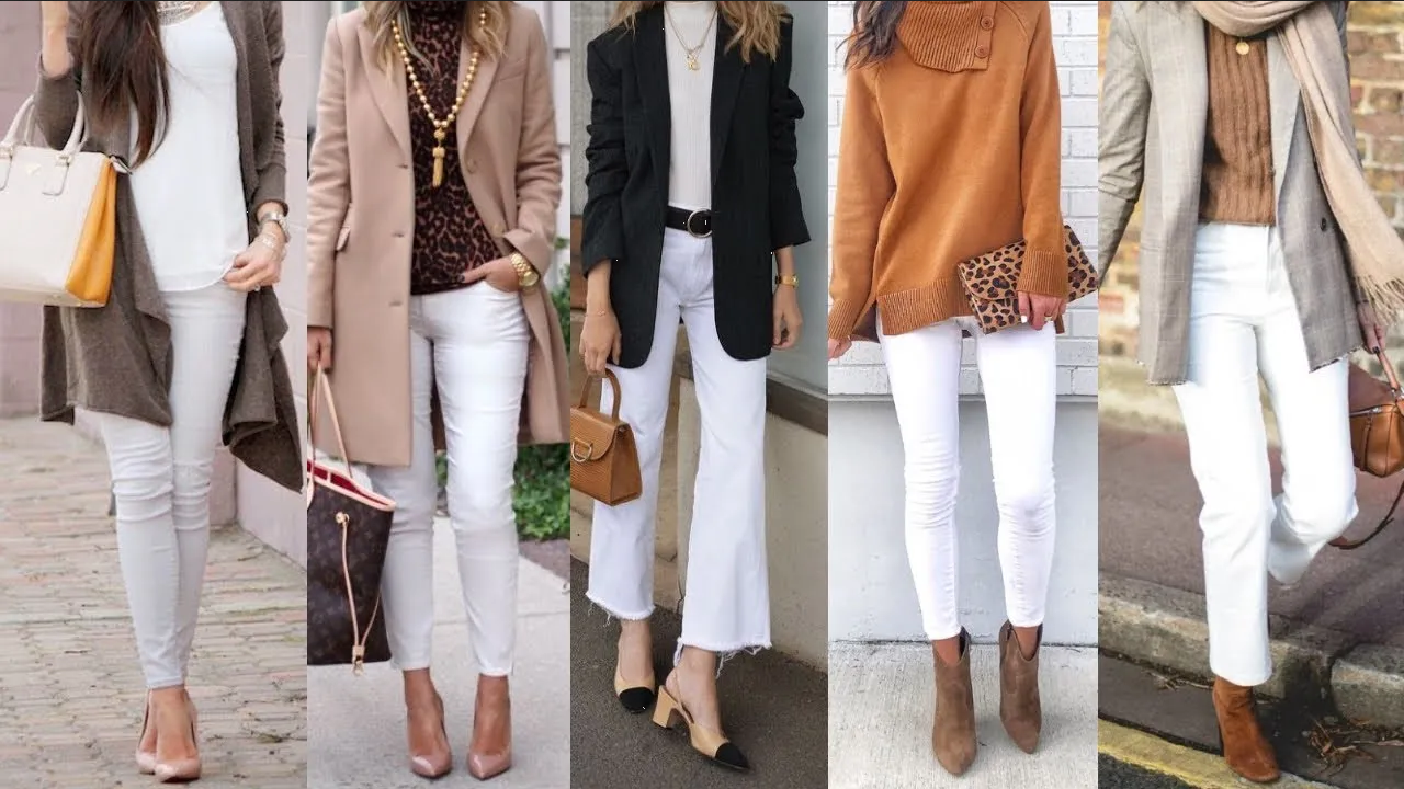 ¿Cómo combinar pantalones blancos con botas? Ideas de moda en otoño